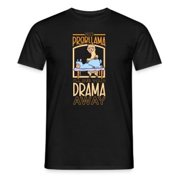 No Probllama - Massage - T-shirt homme - noir - Devant - AI Model Male 178 light (178cm)