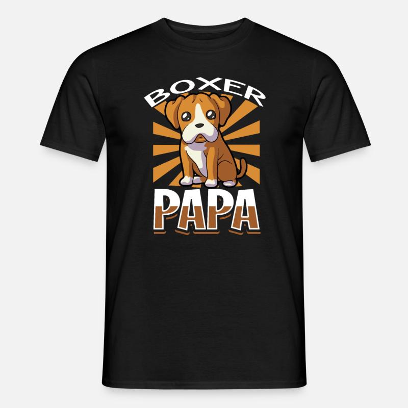 Boxer Papa - Boxer - Männer T-Shirt - Schwarz
