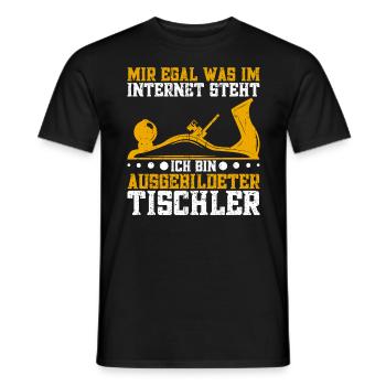 Tischler Handwerker Schreinermeister Tischlerei - Männer T-Shirt - Schwarz - Vorne - AI Model Male 178 light (178cm)