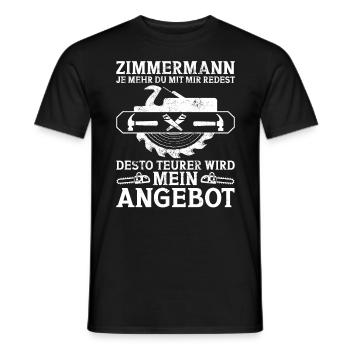 Zimmerer Werkzeug Zimmerei Zimmermann Geselle - Männer T-Shirt - Schwarz - Vorne - AI Model Male 178 light (178cm)