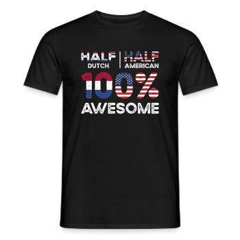 Dutch American Patriot USA Grown Niederlande US - Männer T-Shirt - Schwarz - Vorne - AI Model Male 178 light (178cm)