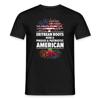 Patriote américain érythréen États-Unis cultivé - T-shirt homme - noir - Devant - AI Model Male 178 light (178cm)