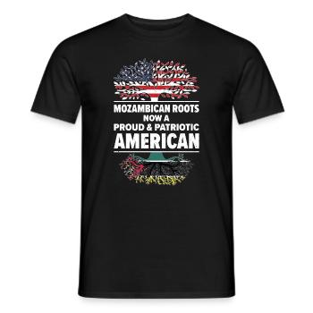 Mozambican American Patriot USA Grown Mozambique - Men's T-Shirt - black - Front - AI Model Male 178 light (178cm)