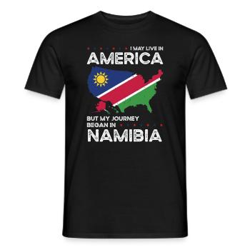 Namibie American Patriot USA Cultivé - T-shirt homme - noir - Devant - AI Model Male 178 light (178cm)
