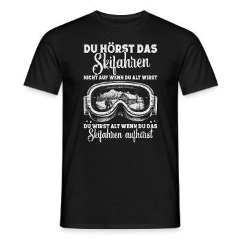 Skifahrer Wintersportler Skipiste Skifahren - Männer T-Shirt - Schwarz - Vorne - AI Model Male 178 light (178cm)