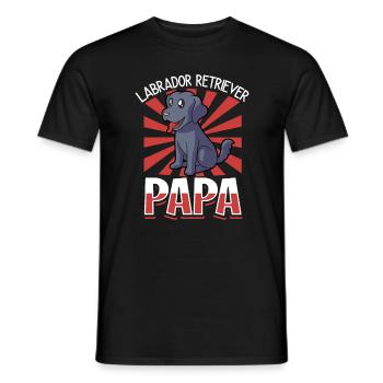 Labrador Retriever Papa - Labrador Retriever - Men's T-Shirt - black - Front - AI Model Male 178 light (178cm)