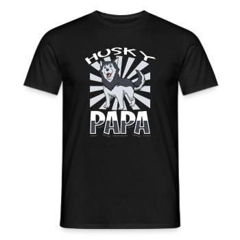 Husky Dad - Siberian Husky - Men's T-Shirt - black - Front - AI Model Male 178 light (178cm)