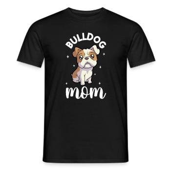 Bulldog Mom - Bulldogge - Men's T-Shirt - black - Front - AI Model Male 178 light (178cm)