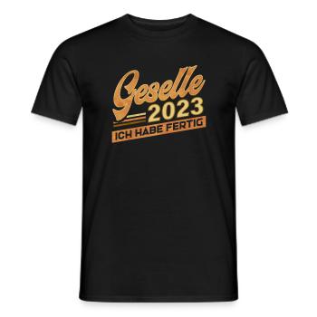 Geselle 2023 Abschluss der Ausbildung zum - Männer T-Shirt - Schwarz - Vorne - AI Model Male 178 light (178cm)