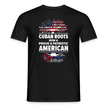 Kubanischer amerikanischer Patriot USA - Männer T-Shirt - Schwarz - Vorne - AI Model Male 178 light (178cm)