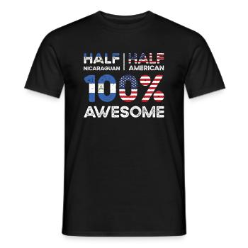 Nicaraguan American Patriot USA Grown Nicaragua - Men's T-Shirt - black - Front - AI Model Male 178 light (178cm)