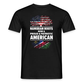 Namibia Amerikanischer Patriot USA Gewachsen - Männer T-Shirt - Schwarz - Vorne - AI Model Male 178 light (178cm)