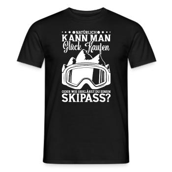 Skifahren Skipiste Wintersportler Skifahrer - Männer T-Shirt - Schwarz - Vorne - AI Model Male 178 light (178cm)