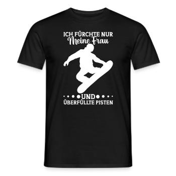 Snowboarding Wintersportler Snowboardfahrer - Männer T-Shirt - Schwarz - Vorne - AI Model Male 178 light (178cm)