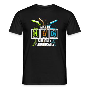 Chemistry Nerd Chemist Chemical Laboratory Assistant Student - Men's T-Shirt - black - Front - AI Model Male 178 light (178cm)