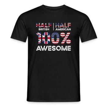 British American Patriot États-Unis cultivé - T-shirt homme - noir - Devant - AI Model Male 178 light (178cm)