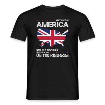 British American Patriot États-Unis cultivé - T-shirt homme - noir - Devant - AI Model Male 178 light (178cm)