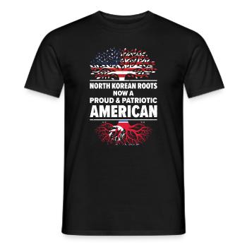 Nordkorea Amerikanischer Patriot USA Gewachsen - Männer T-Shirt - Schwarz - Vorne - AI Model Male 178 light (178cm)