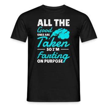 Furz Farting Crop Duster Dad Humor - Männer T-Shirt - Schwarz - Vorne - AI Model Male 178 light (178cm)