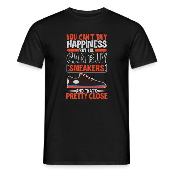 Schuhe machen glücklich - Schuhsammler - Männer T-Shirt - Schwarz - Vorne - AI Model Male 178 light (178cm)
