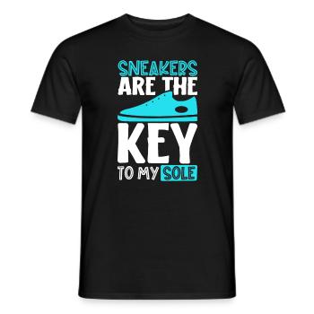 La clé de mon âme - Sneaker Collector - T-shirt homme - noir - Devant - AI Model Male 178 light (178cm)
