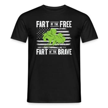 Fart Farting Crop Duster Dad Humor - Men's T-Shirt - black - Front - AI Model Male 178 light (178cm)