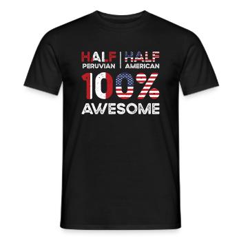 Patriote américain péruvien USA cultivé - T-shirt homme - noir - Devant - AI Model Male 178 light (178cm)