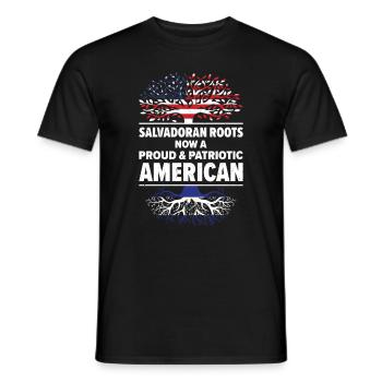 Patriote américain salvadorien États-Unis - T-shirt homme - noir - Devant - AI Model Male 178 light (178cm)