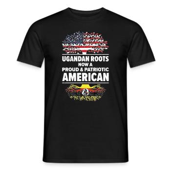 Ugandische amerikanische Patriotin USA Gewachsen - Männer T-Shirt - Schwarz - Vorne - AI Model Male 178 light (178cm)
