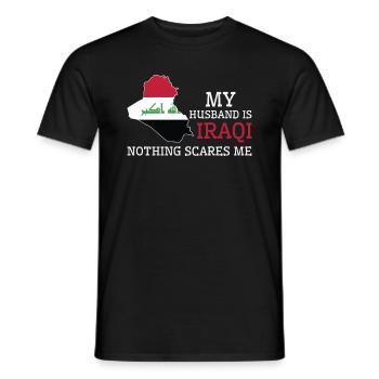 Nichts macht mir Angst Meine Frau ist Irakerin - Männer T-Shirt - Schwarz - Vorne - AI Model Male 178 light (178cm)