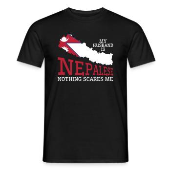 Rien ne me fait peur Ma femme est népalaise - T-shirt homme - noir - Devant - AI Model Male 178 light (178cm)