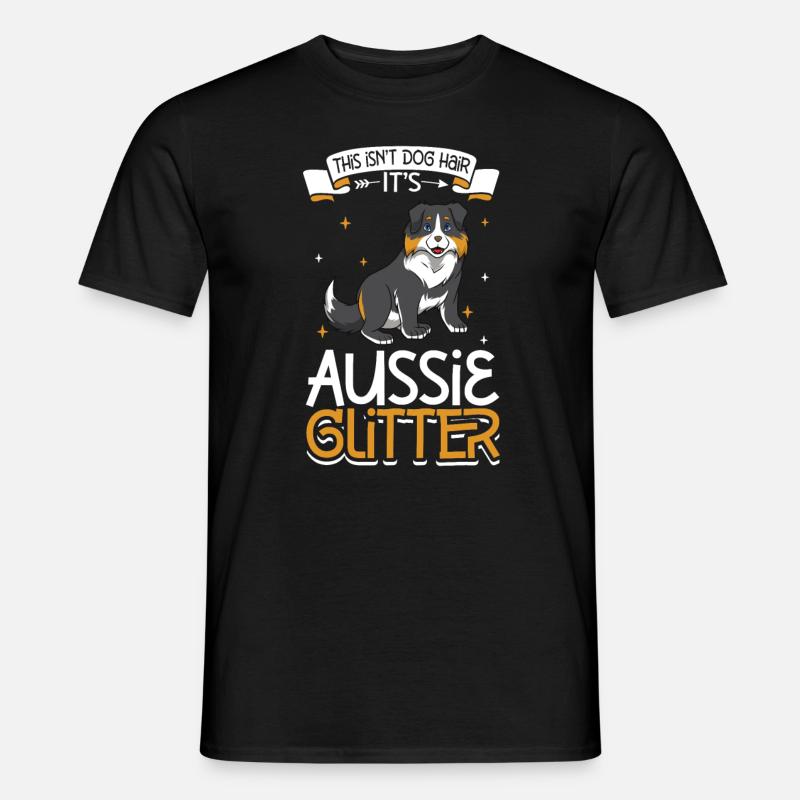 Aussie Glitzer - Männer T-Shirt - Schwarz