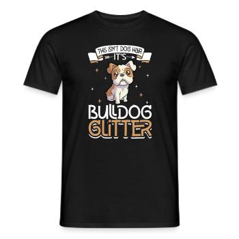 Bulldog Glitter - Men's T-Shirt - black - Front - AI Model Male 178 light (178cm)