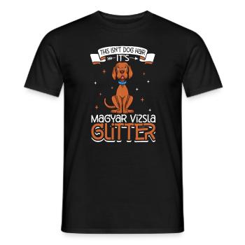 Magyar Vizsla Glitter - Men's T-Shirt - black - Front - AI Model Male 178 light (178cm)