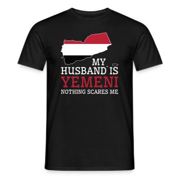 Rien ne me fait peur Ma femme est yéménite - T-shirt homme - noir - Devant - AI Model Male 178 light (178cm)