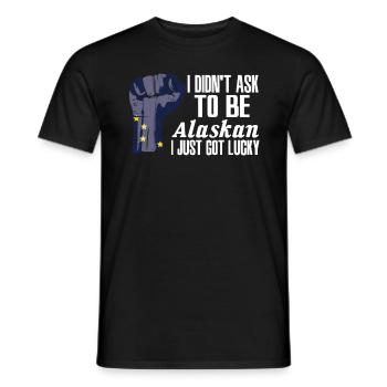 Alaska Amerikaner US-Patriot USA Gewachsen Alaska - Männer T-Shirt - Schwarz - Vorne - AI Model Male 178 light (178cm)