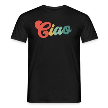Ciao Italienisch Hallo Auf Wiedersehen besuchen Si - Männer T-Shirt - Schwarz - Vorne - AI Model Male 178 light (178cm)
