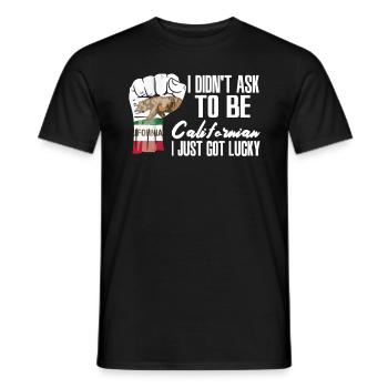 Californien, Américain, Patriote américain, États-Unis - T-shirt homme - noir - Devant - AI Model Male 178 light (178cm)