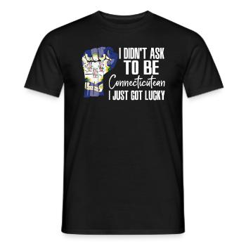 Connecticutean American US Patriot USA Grown - Men's T-Shirt - black - Front - AI Model Male 178 light (178cm)