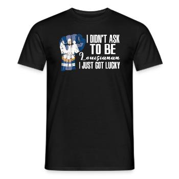 Louisianer Amerikaner US-Patriot USA Gewachsen - Männer T-Shirt - Schwarz - Vorne - AI Model Male 178 light (178cm)