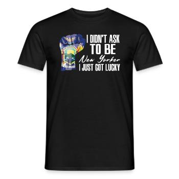 New Yorker American US Patriot USA Grown New York - Men's T-Shirt - black - Front - AI Model Male 178 light (178cm)