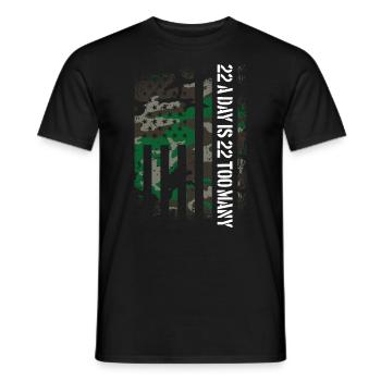 Veteran Selbstmordbewusstsein 22 pro Tag sind 22 z - Männer T-Shirt - Schwarz - Vorne - AI Model Male 178 light (178cm)