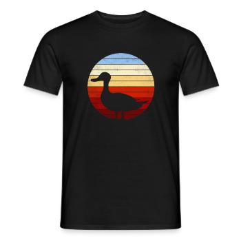 Duck Design Ducks Farm Vintage Retro Farmer - Men's T-Shirt - black - Front - AI Model Male 178 light (178cm)