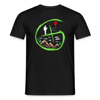 Geocacher Gift for Scavenger Hunt Treasure Hunt - Men's T-Shirt - black - Front - AI Model Male 178 light (178cm)