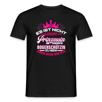 Bogenschützin Geschenk zum Bogenschießen Pfeil - Männer T-Shirt - Schwarz - Vorne - AI Model Male 178 light (178cm)