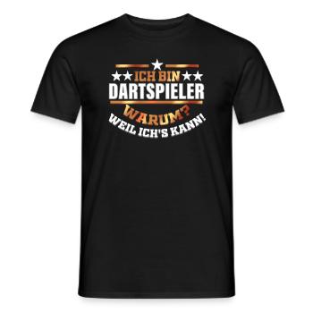 Dartspieler Geschenk Darts Spielen Dart Fan - Männer T-Shirt - Schwarz - Vorne - AI Model Male 178 light (178cm)