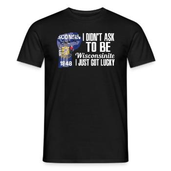 Wisconsinite américain États-Unis patriote États-Unis cultivé - T-shirt homme - noir - Devant - AI Model Male 178 light (178cm)