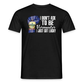 Vermonter American US Patriot USA Grown Vermont - Men's T-Shirt - black - Front - AI Model Male 178 light (178cm)