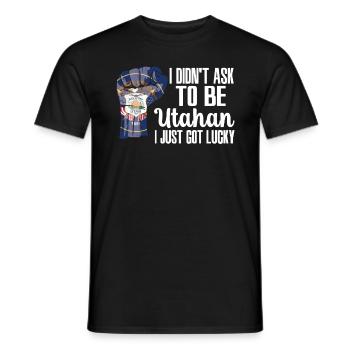 Utahan Amerikaner US-Patriot USA Gewachsen Utah - Männer T-Shirt - Schwarz - Vorne - AI Model Male 178 light (178cm)