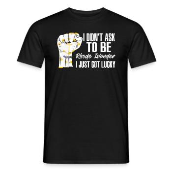 Rhode Islander Américain Patriote américain Patriote américain - T-shirt homme - noir - Devant - AI Model Male 178 light (178cm)